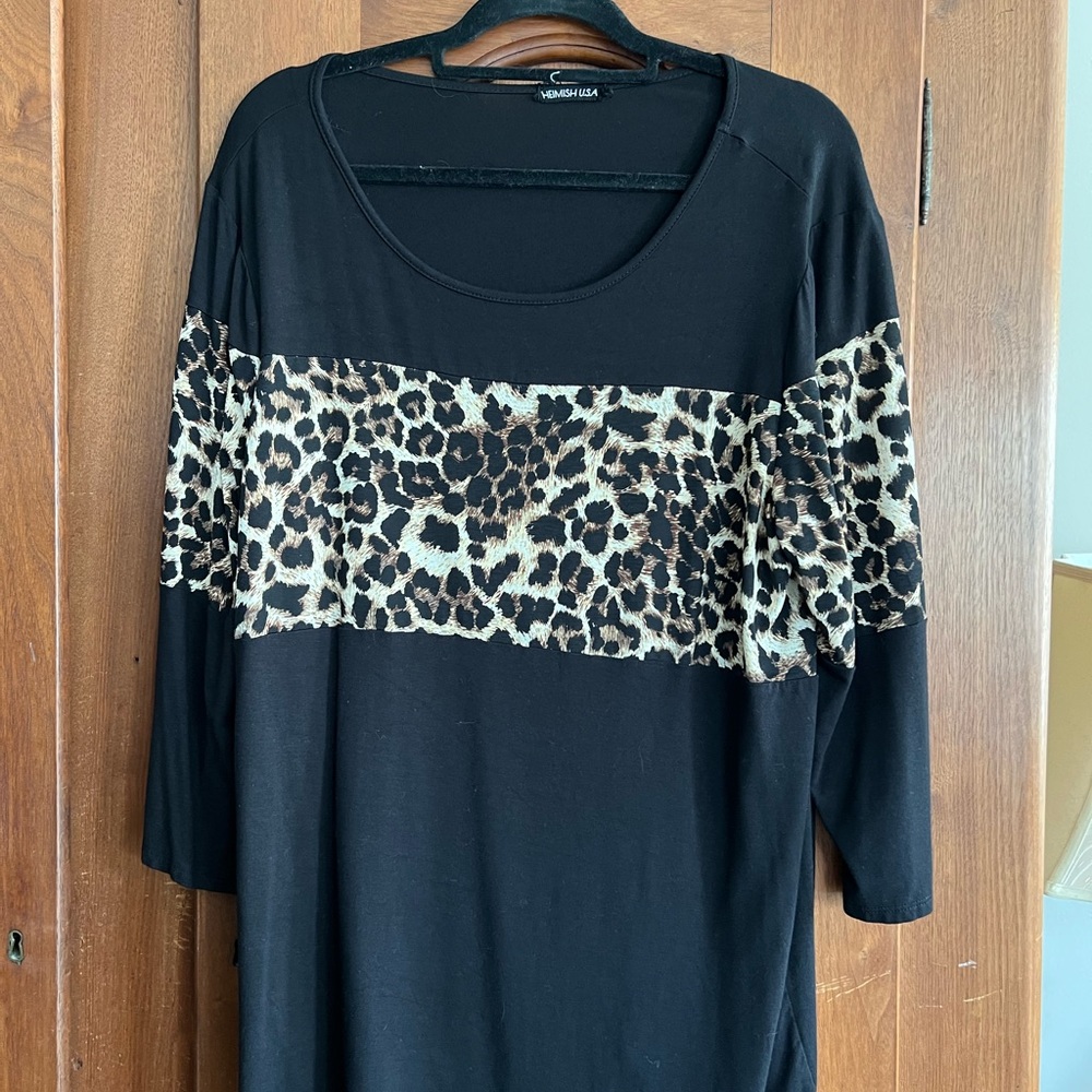 HEIMISH USA Black Leopard Print Tunic